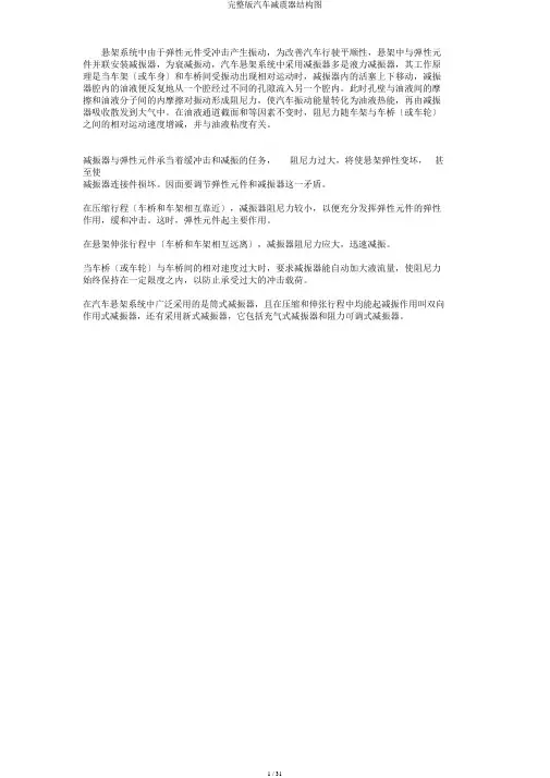 完整版汽车减震器结构图