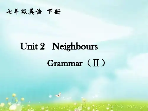 牛津译林版七年级英语下册unit2 Grammar优质课课件