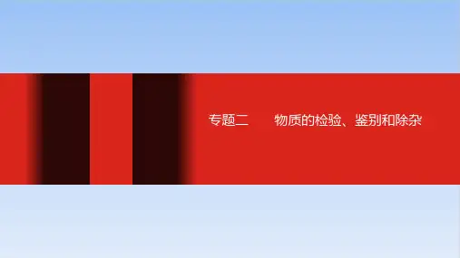 中考化学第二轮专题复习PPT物质的检验、鉴别和除杂精品课件
