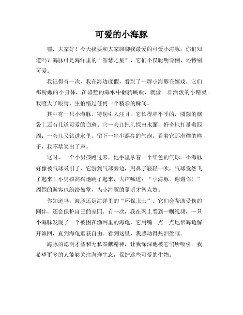 可爱的小海豚