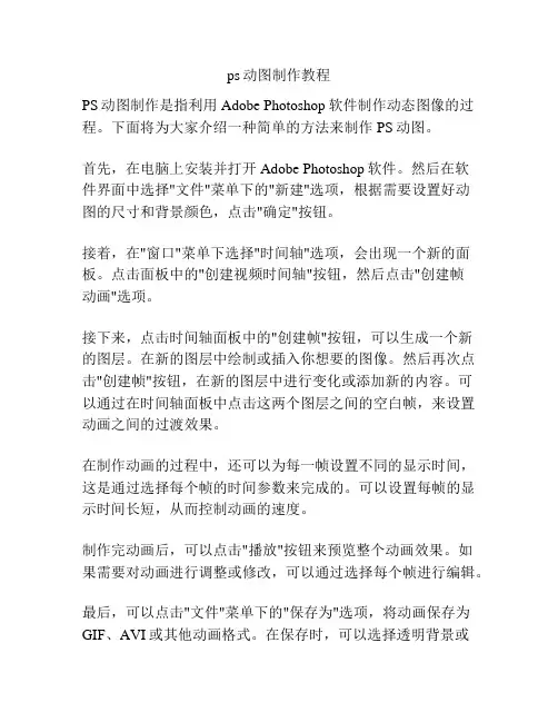 ps动图制作教程