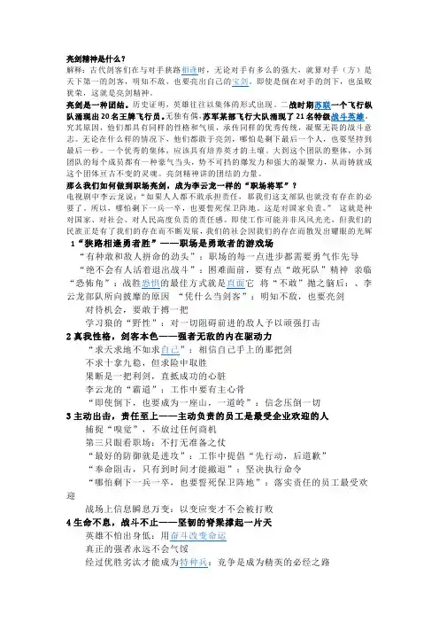 亮剑精神