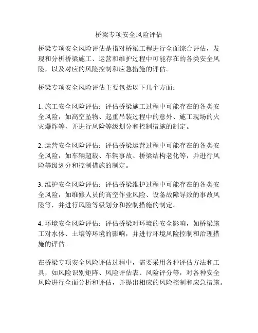 桥梁专项安全风险评估