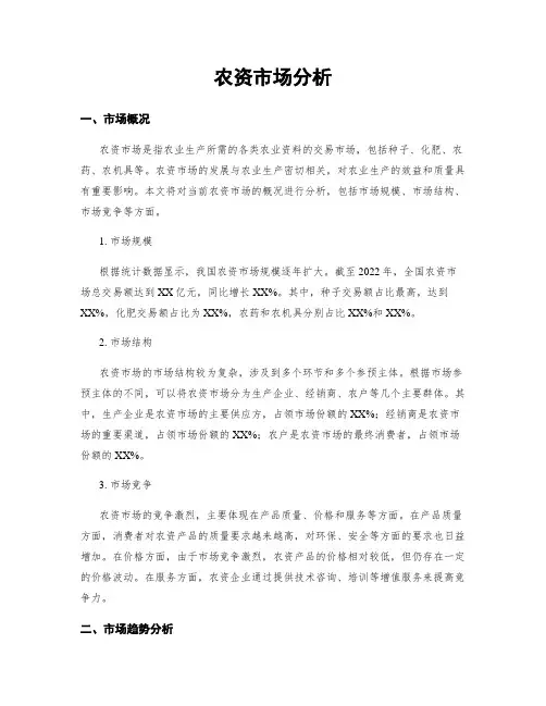 农资市场分析