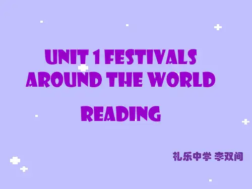 北师大版高中英语必修一Unit 3 Celebration  reading 课件 (共24张PPT)