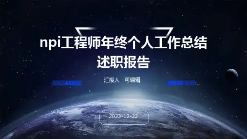 NPI工程师年终个人工作总结述职报告