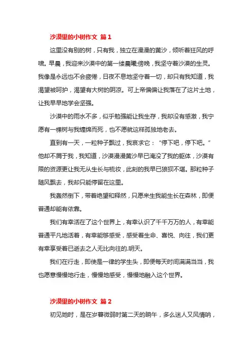 沙漠里的小树作文