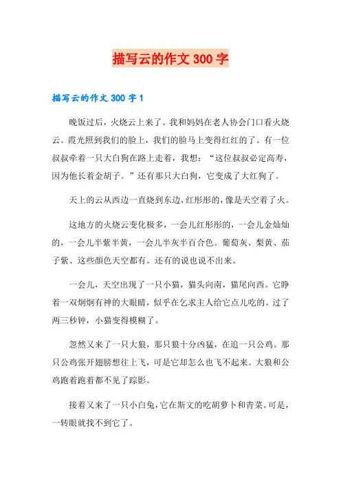 描写云的作文300字