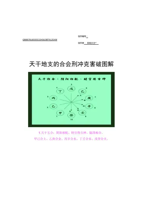 天干地支的合会刑冲克害破图解