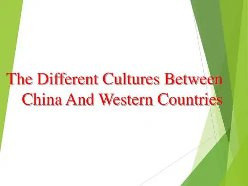 中西方文化差异PPT