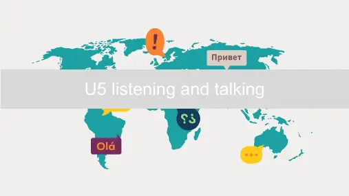 Unit 5 Listening and Talking 课件-高中英语人教版必修第一册