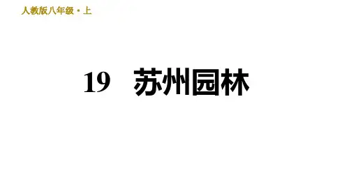 部编版语文八年级上册19苏州园林训练课件(共30张幻灯片)