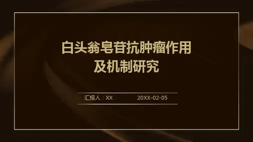 白头翁皂苷抗肿瘤作用及机制研究