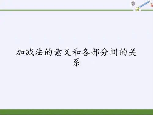 四年级数学下册课件-1.1加减法的意义和各部分间的关系1-人教版(共35张PPT)
