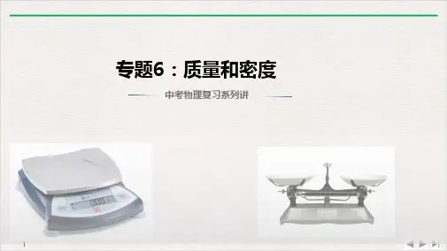 最新版中考物理复习专题讲6ppt质量和密度优质教学课件