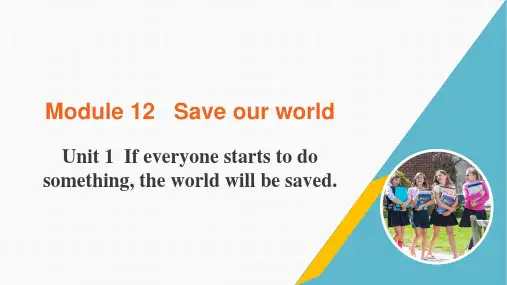 Module 12 Unit 1 课件2023-2024学年外研版初中英语九年级上册