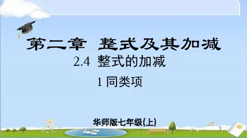 2024年秋季新华师大版七年级上册数学课件第2章2.42 合并同类项