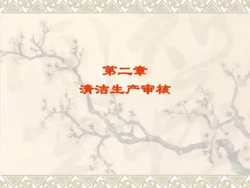 清洁生产课件 - 第二章 清洁生产审核
