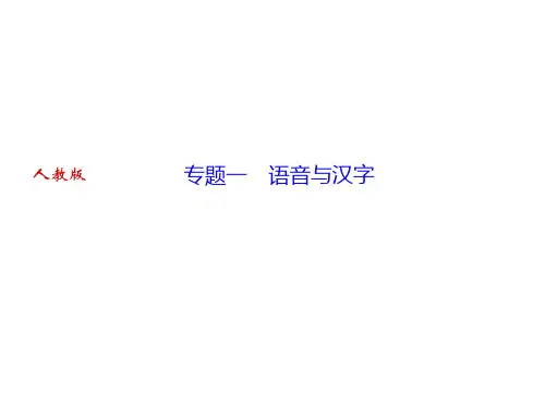 期末复习专题一语音与汉字习题课件—部编版语文七年级上册(共26张PPT)