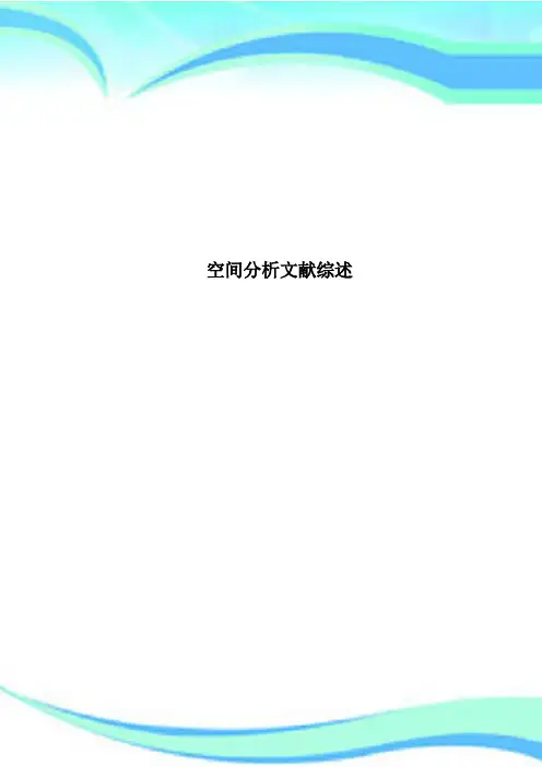 空间分析文献综述
