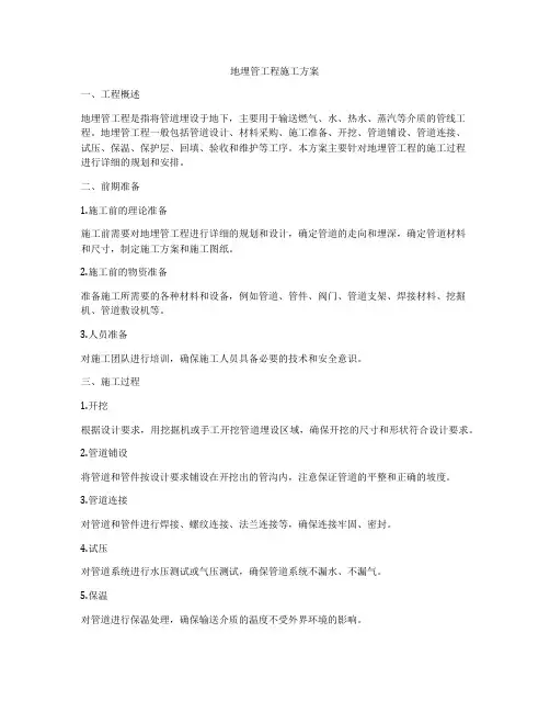 地埋管工程施工方案