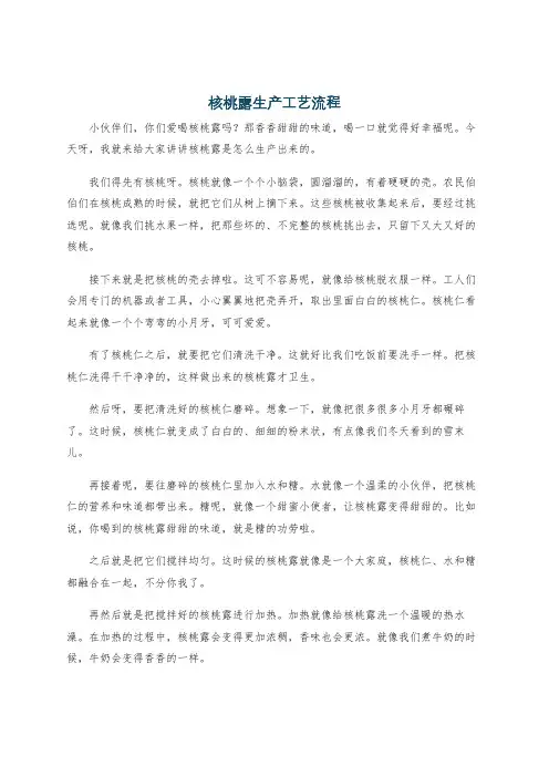 核桃露生产工艺流程