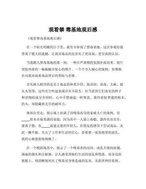 观看禁 毒基地观后感