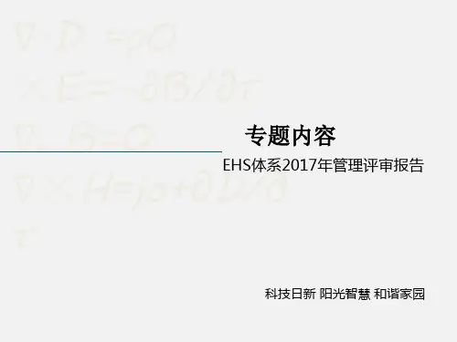 2017环境职业健康安全管理评审报告及规划
