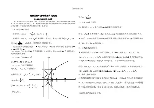 抛物线的有关结论
