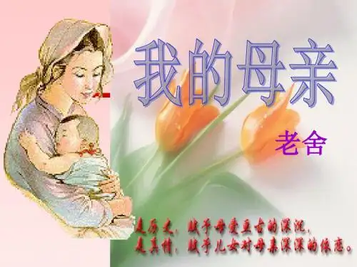 【高中语文】我的母亲(老舍)ppt精品课件49