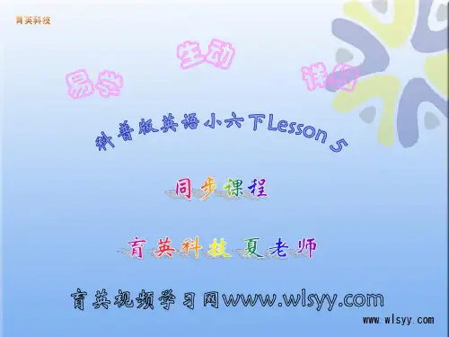 科普版英语小学六年级下unit5课件