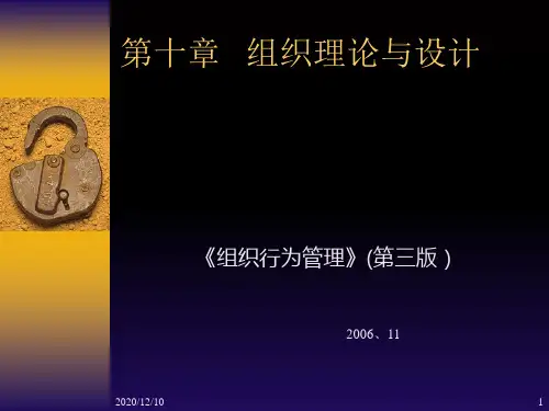 第十章组织理论与设计PPT教学课件