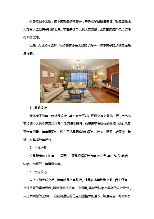 装修房子的步骤流程包括哪些