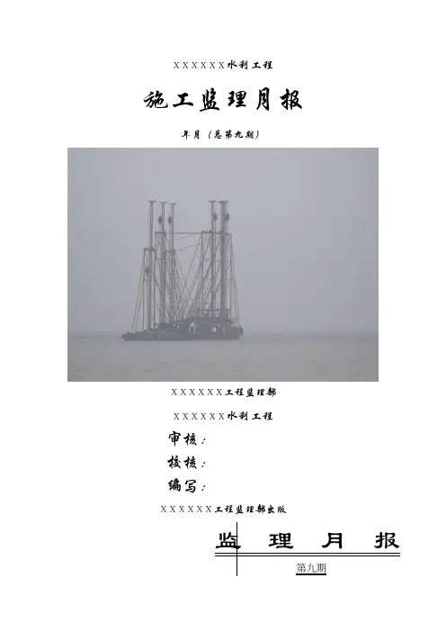 水利工程施工监理月报