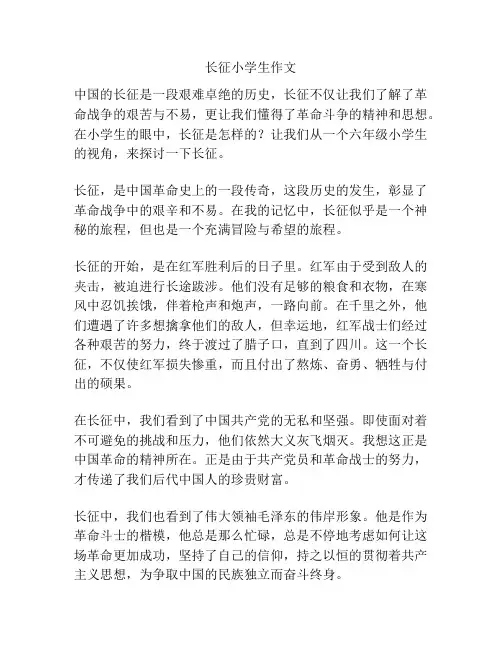 长征小学生作文