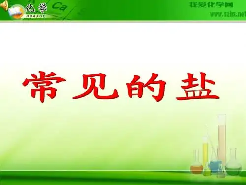 常见的盐