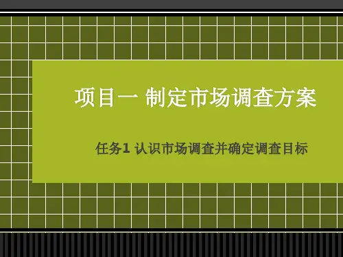 第1章市场调查方案设计