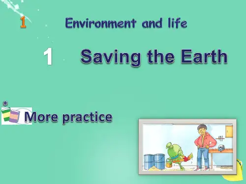 九年级英语下册Unit1SavingtheEarthMorepractice课件(新版)牛津上海版