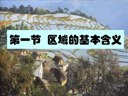 PPT课件 高中地理 区域的含义