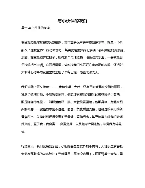作文《与小伙伴的友谊》