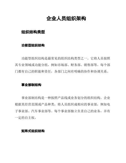 企业人员组织架构