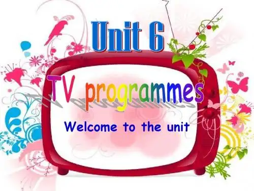 牛津译林版九年级英语上册：Unit 6 TV programmes  Welcome to the unit 课件
