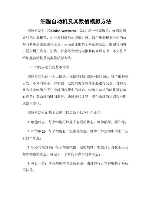细胞自动机及其数值模拟方法