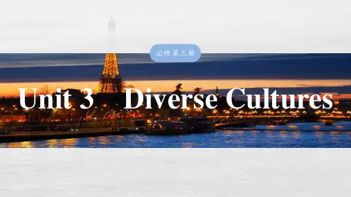 人教版2025高考英语一轮复习讲义-必修第三册 Unit 3 Diverse Cultures