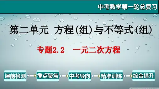 专题一次二元方程-中考数学第一轮总复习课件(全国通用)