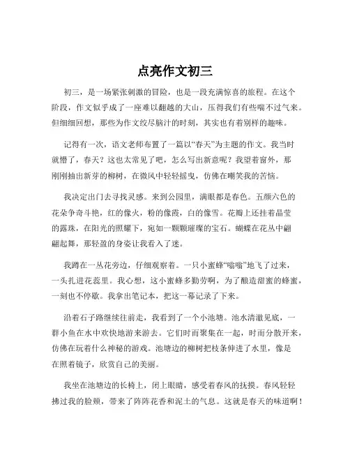 点亮作文初三