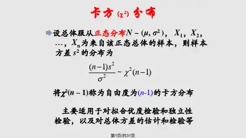 生物统计学—卡方检验PPT课件