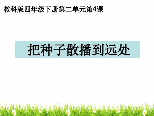 最新教科版科学四年级下册《把种子散播到远处》精品课件