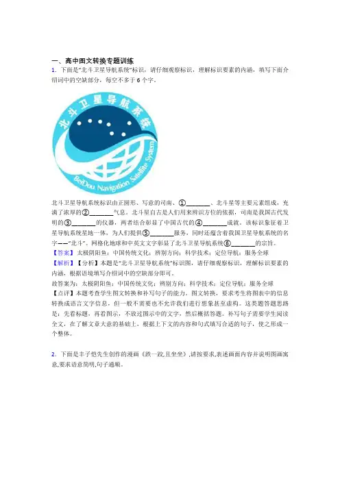 2020-2021全国各地备战高考语文分类：图文转换综合题汇编含答案