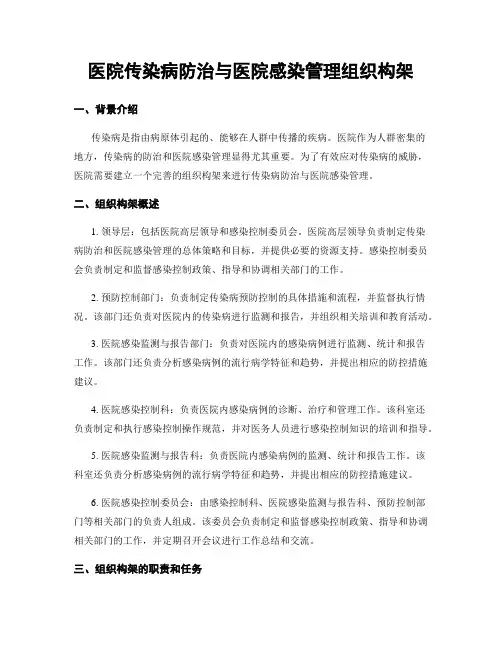 医院传染病防治与医院感染管理组织构架